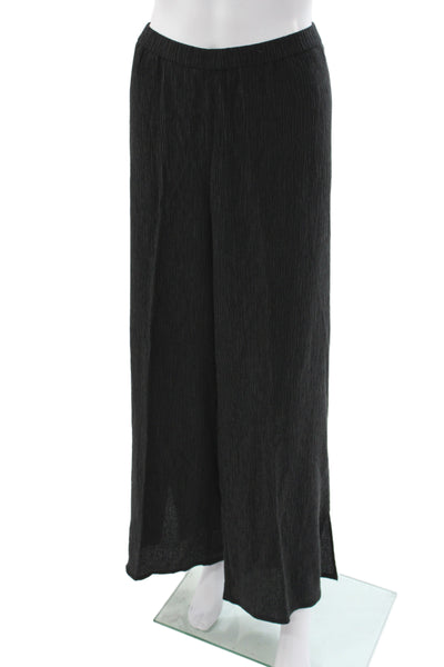 Eileen Fisher Women Cropped Black Pants Pull On Tencel Lyocell Size XL