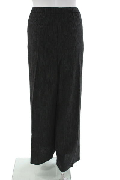 Eileen Fisher Women Cropped Black Pants Pull On Tencel Lyocell Size XL