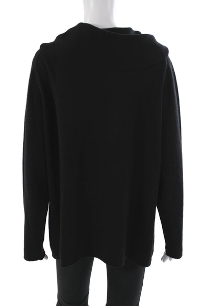 Cashmere By Charter Club Women Cashmere Pullover Cowl Neck Black Size 2X
