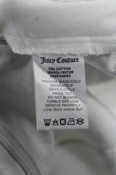 Juicy Couture Womens Biker Jacket White Buckle Long Sleeve Size XS
