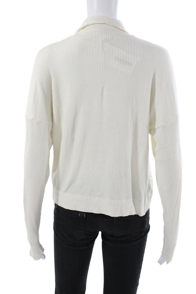 Stateside Women Pullover Turtleneck Sweater Ivory Size XS