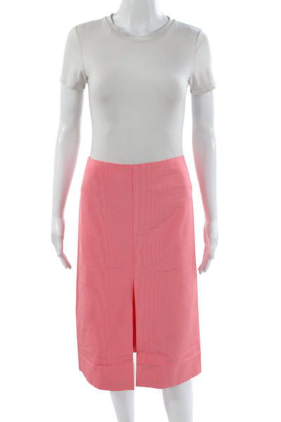 Bach Mai Women Pink Straight Pencil Skirt Knee Length Zip 48% Viscose Size 2