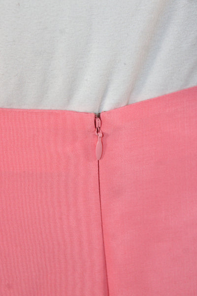 Bach Mai Women Pink Straight Pencil Skirt Knee Length Zip 48% Viscose Size 2