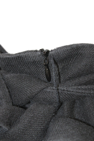 Goen J Womens Black Linen Herringbone Tie Knee Length Mini Skirt Size 6
