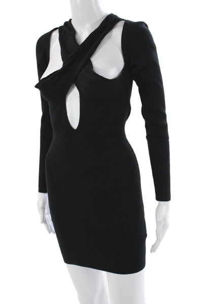 Atoir Women Bodycon Halter Black Long Sleeve Dress Size 8