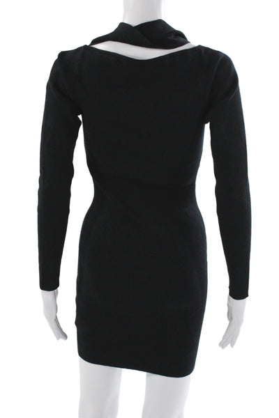 Atoir Women Bodycon Halter Black Long Sleeve Dress Size 8