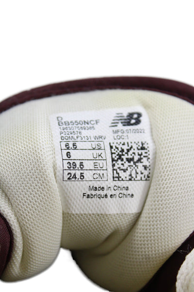 New Balance Womens Leather Colorblock Low Top Sneakers White Size 6.5