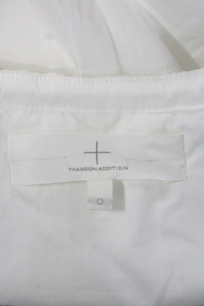 Thakoon Addition Womens Camisole Blouse White Halter Sleeveless Cotton Size 0