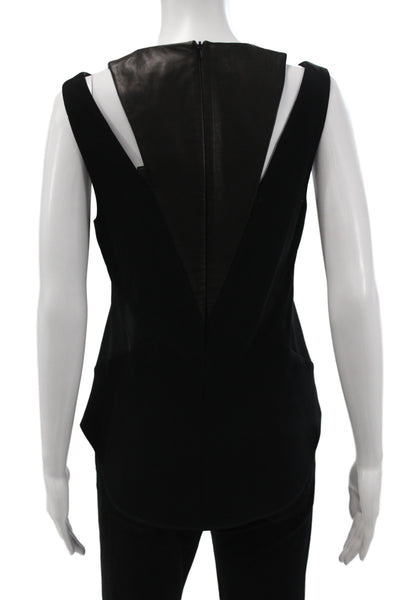 Rag & Bone Women Black V-Neck Camisole Zip Closure Size 2