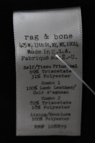 Rag & Bone Women Black V-Neck Camisole Zip Closure Size 2