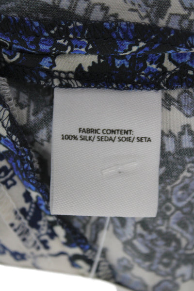 Derek Lam 10 Crosby Women Camisole Silk Floral V Neck Blue Sleeveless Size 0