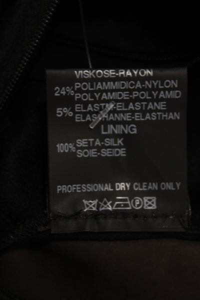 Derek Lam Womens Calfskin V-Neck Sleeveless Black Basic Tank Zip Size 2