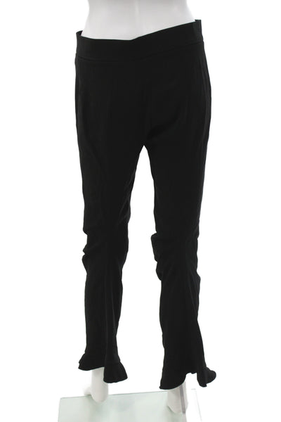 Emporio Armani Womens Dress Pants Black Polyester Button Size 42