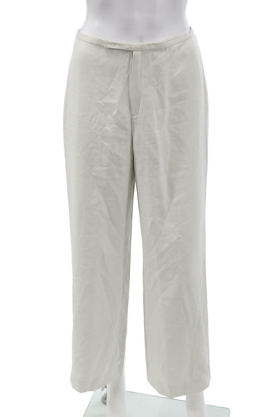 Banana Republic Womens Ivory Silk Dress Pants 28 Inseam Size 4