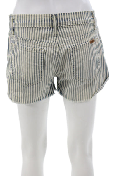 Joes Women Cut-Off Striped Cotton Blue Shorts Size 26W