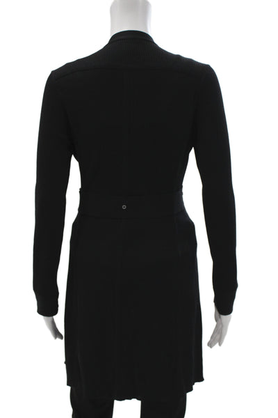Rivamonti Women Cardigan Black Knit V Neck Long Sleeve Size S