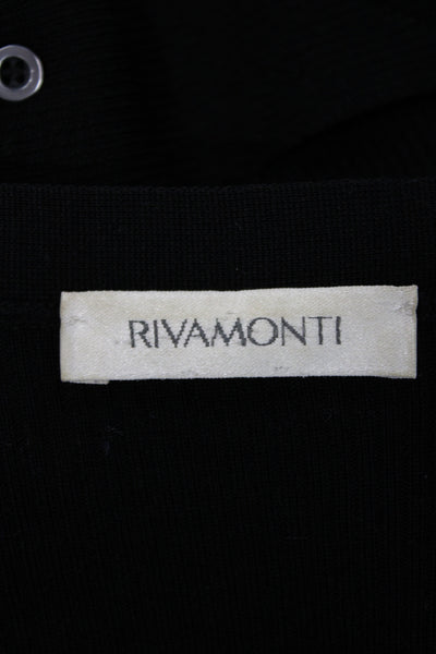 Rivamonti Women Cardigan Black Knit V Neck Long Sleeve Size S