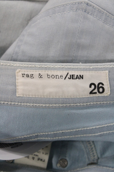 Rag & Bone Womens Skinny Mid Rise Blue Cotton Jeans Size 26