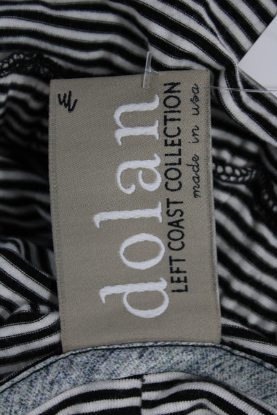 Dolan Womens Maxi Dress Black Striped Rayon Cowl Neck Sleeveless Size M