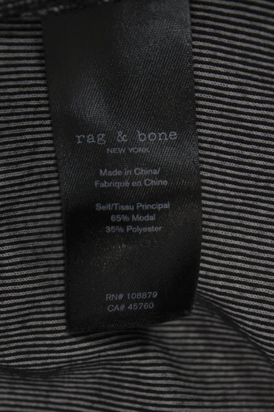 Rag & Bone Women Striped Gray Maxi Dress Sleeveless Scoop Neck Size M