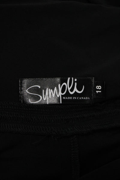 Sympli Women Plus Black Cropped Pants Size 18