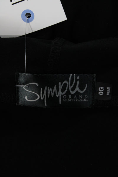 Sympli Womens Black Cowl Neck Cardigan Long Sleeve Polyester Minimalist Size 18