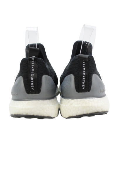 Adidas by Stella McCartney Womens Slip On Logo Knit Running Sneakers Black 8