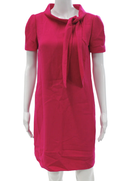 Carolina Herrera Women Pink Shift Dress Wool Size 4
