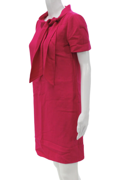 Carolina Herrera Women Pink Shift Dress Wool Size 4
