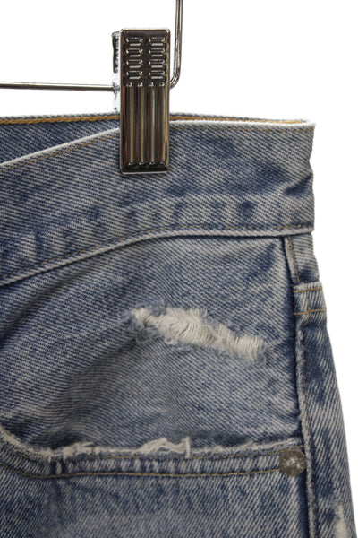 Agolde Womens Straight Jeans Blue 100% Cotton Mid Rise Button Size 28