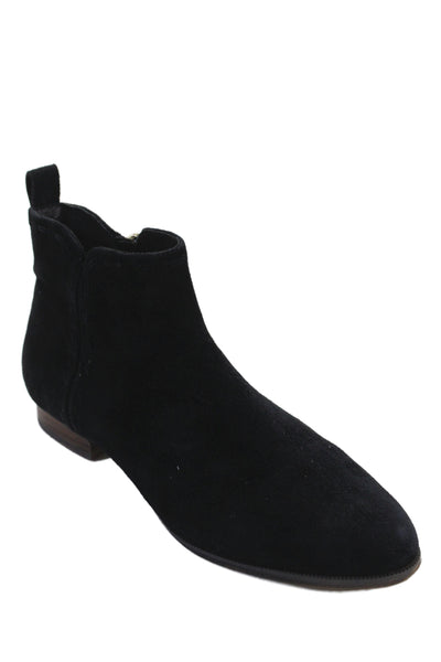 Jack Rogers Womens Leather Suede Ankle Boots Black Size 8.5