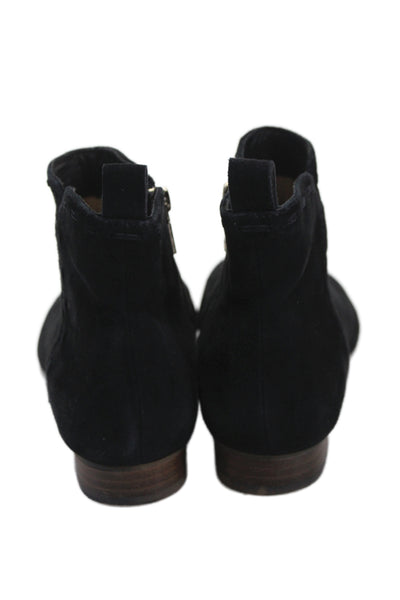 Jack Rogers Womens Leather Suede Ankle Boots Black Size 8.5
