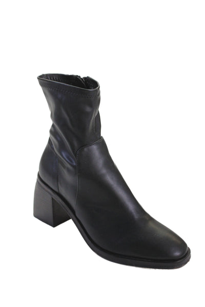 Dolce Vita Womens Vegan Leather Square Toe Ankle Boots Black Size 7