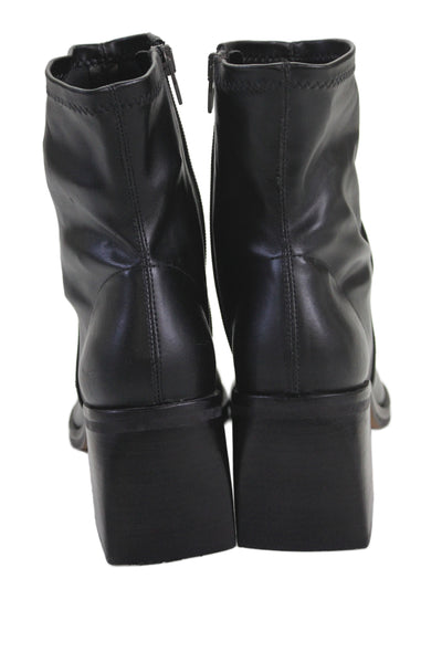 Dolce Vita Womens Vegan Leather Square Toe Ankle Boots Black Size 7