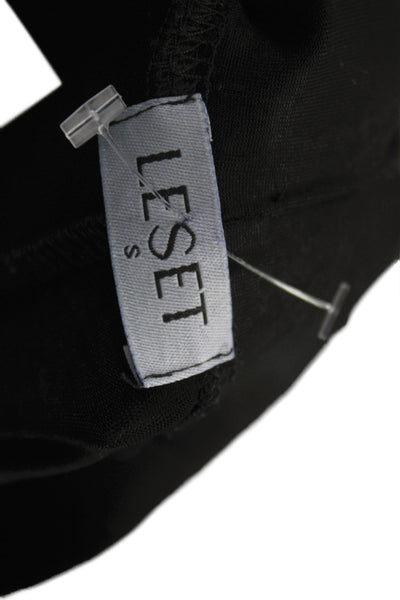 Leset Womens Black Sweatpants Viscose Pull On Casual Size S