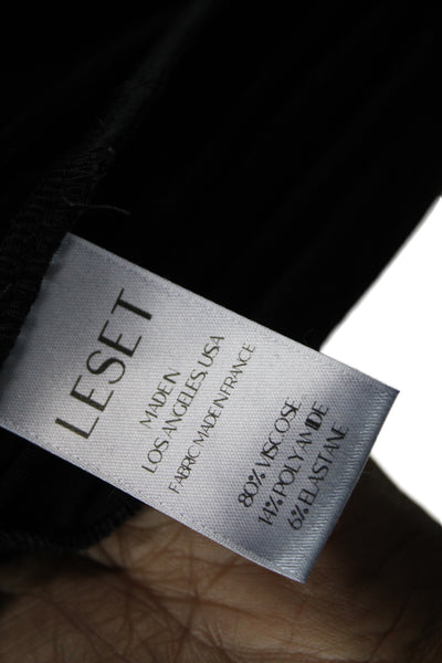 Leset Womens Black Sweatpants Viscose Pull On Casual Size S
