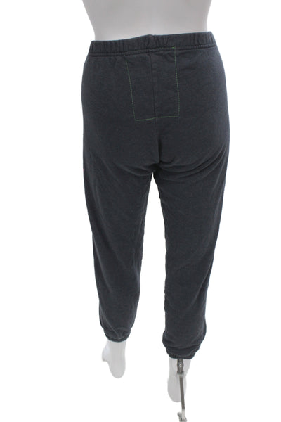 Aviator Nation Unisex Adults Jogger Pants Gray Lightning Bolt 50% Cotton Size S