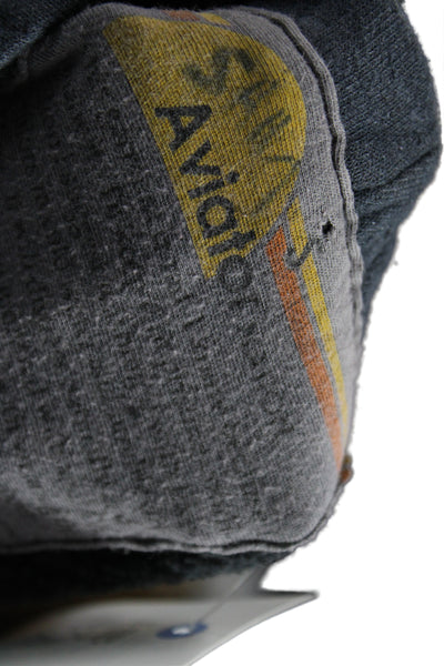 Aviator Nation Unisex Adults Jogger Pants Gray Lightning Bolt 50% Cotton Size S