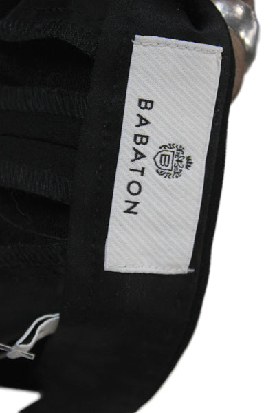 Babaton Womens Mini Skort Black Structured Fabric Zip Short Size 6