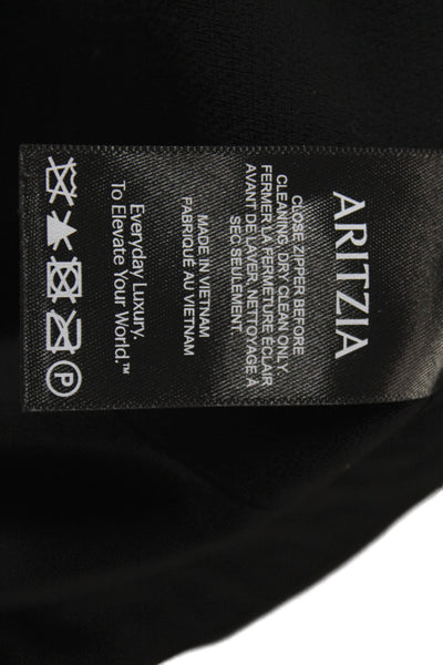 Babaton Womens Mini Skort Black Structured Fabric Zip Short Size 6