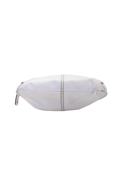 Tignanello Womens Leather Multi-Compartment Zip Up Shoulder Bag White