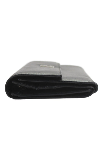 Ralph Lauren Unisex Adults Leather Multi-Compartment Tri-Fold Wallet Black