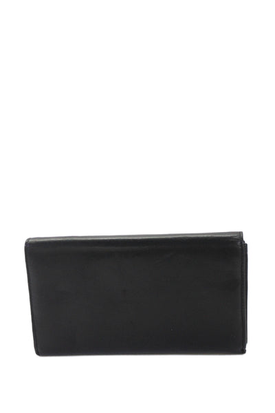 Ralph Lauren Unisex Adults Leather Multi-Compartment Tri-Fold Wallet Black