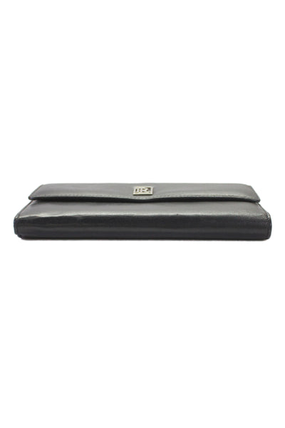 Ralph Lauren Unisex Adults Leather Multi-Compartment Tri-Fold Wallet Black
