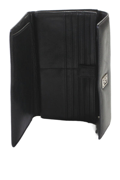 Ralph Lauren Unisex Adults Leather Multi-Compartment Tri-Fold Wallet Black