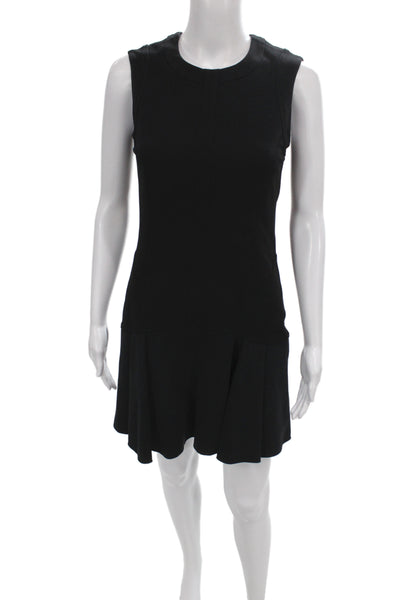 Belstaff Women Fit & Flare Sleeveless Black Crew Neck Dress Size 40