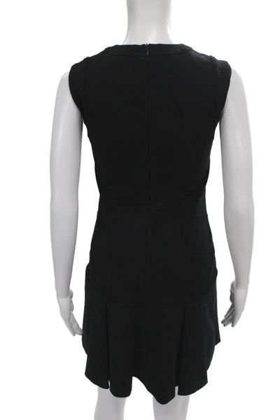 Belstaff Women Fit & Flare Sleeveless Black Crew Neck Dress Size 40
