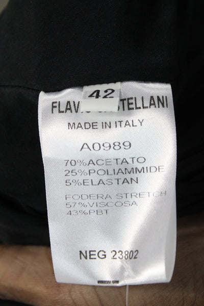 Flavio Castellani Women Fit & Flare Black Dress Size 42