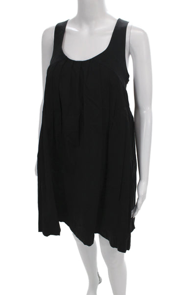 Club Monaco Women Shift Dress Black Scoop Neck Sleeveless Rayon Size 6