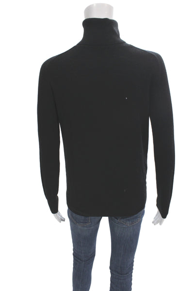 Theory Womens Black Turtleneck Pullover Sweater 98% Wool Long Sleeve Size S